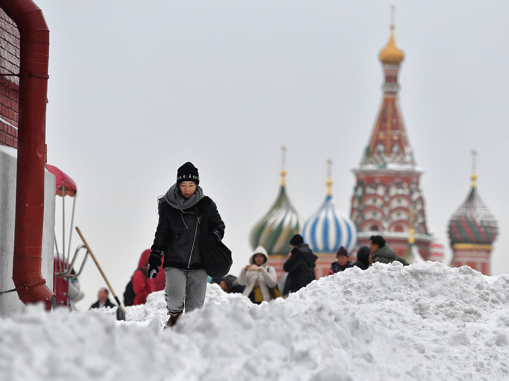 Последствия снегопада в Москве