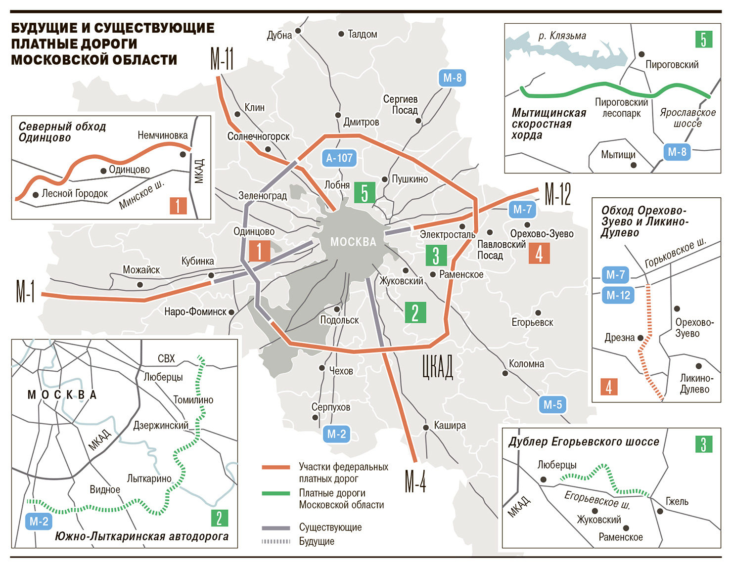 Какие дороги в Подмосковье будут платными