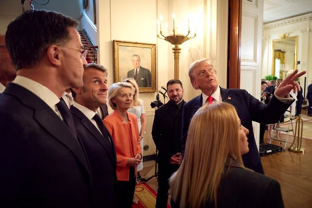 Дональд Трамп принял европейских лидеров в Белом доме