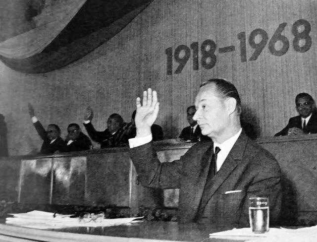 Александр Дубчек, первый секретарь ЦК КПЧ в январе 1968 — апреле 1969 гг. Инициатор курса реформ, известных как «Пражская весна»