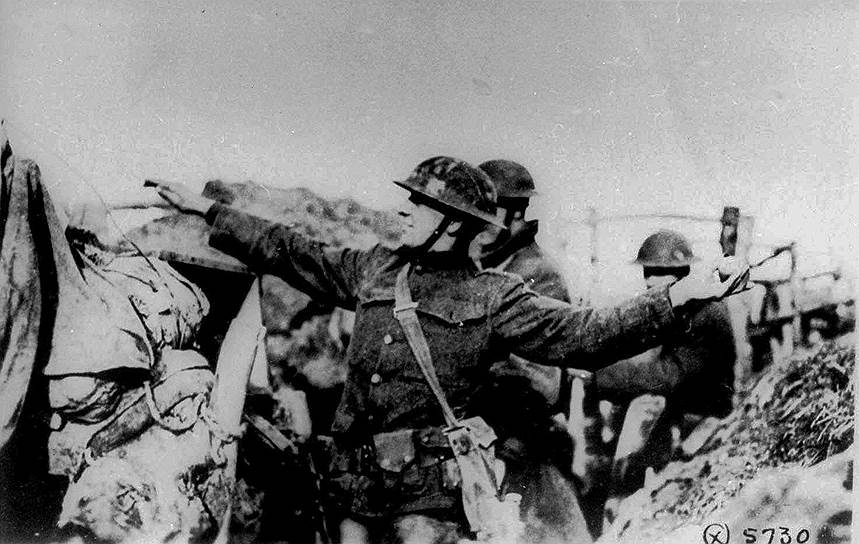 Немецкий солдат-пехотинец на Западном фронте во Франции