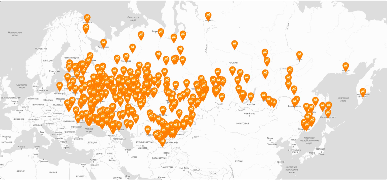 География присутствия NL International