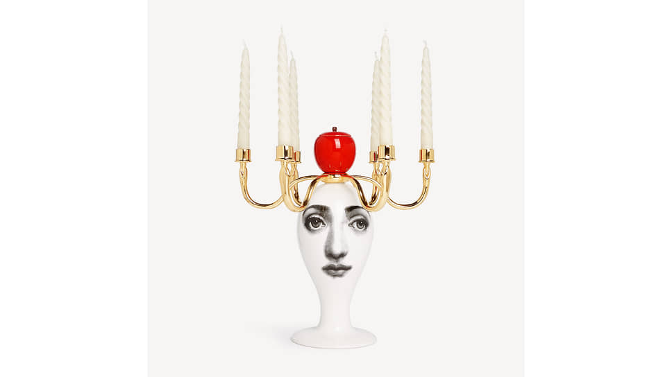Подсвечник Sul Tardi Peccato Originale, Fornasetti, керамика, латунь