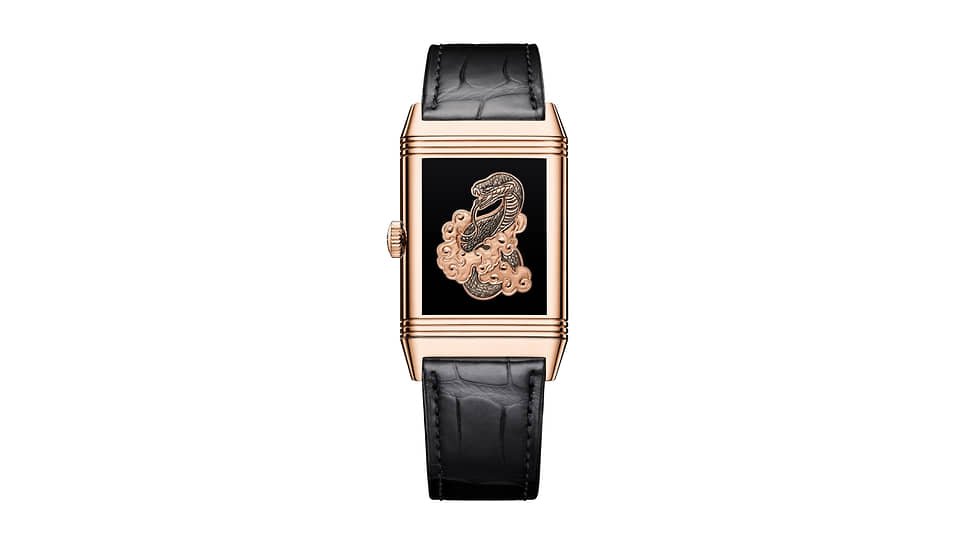 Часы Reverso Tribute Enamel Snake, Jaeger-LeCoultre, розовое золото, эмаль