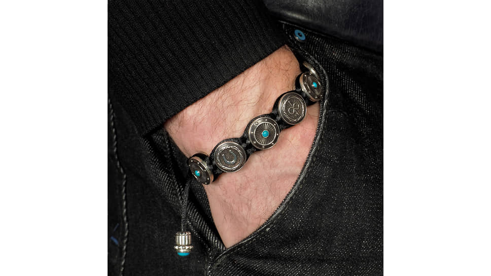King Stud, браслет, серебро, бирюза 