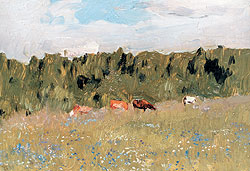 Исаак Левитан. «На лугу», 1890-е. Предварительная оценка $45-55 тыс.