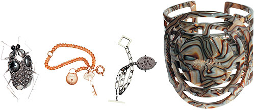 Брошь, Lanvin (Soho, 11 720 руб.) Браслет, Givenchy (Podium, 4810 руб.) Браслет, Louis Vuitton (Louis Vuitton, 5550 руб.) Браслет из перламутра, Jean Paul Gaultier (Jean Paul Gaultier, 2315 руб.)