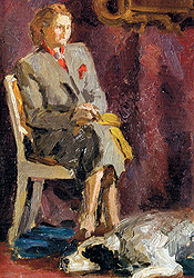 Сергей Герасимов. "Этюд женщины с собакой" (прототип - Любовь Орлова). Конец 1940-х годов. Эстимейт $8-9 тыс.