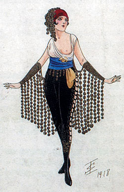 Игорь Соколов. "Эскиз костюма", 1918 год, €600-700