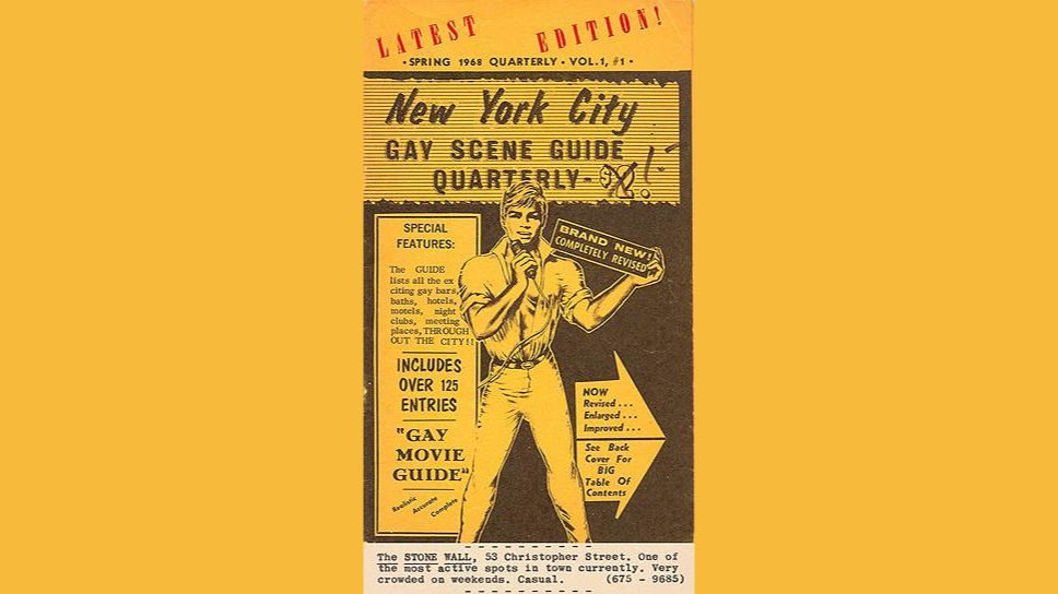 Гид по нью-йоркским местам для гомосексуалов с упоминанием «Стоунволла», 1968 