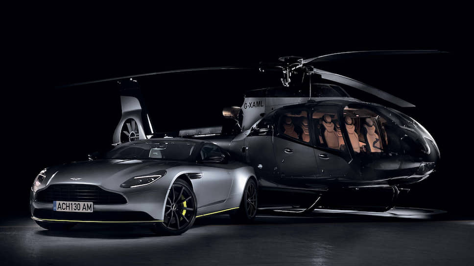 Для нового вертолета дизайнеры разработали несколько уникальных оттенков, в названиях которых прослеживается намек на причастность Aston Martin к фильмам о Джеймсе Бонде. Скажем, цвет для обтекателей двигателя носит имя Skyfall Silver.