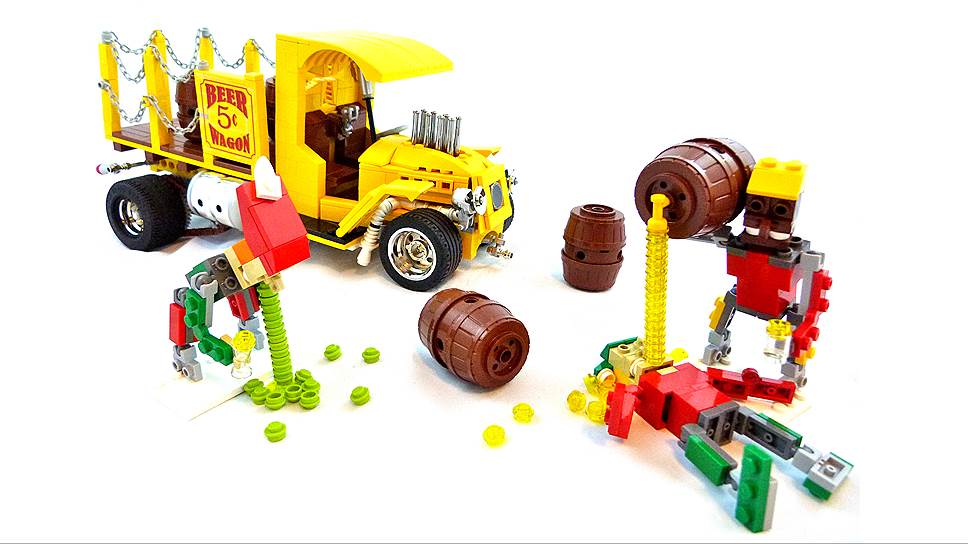 Модель Tom Daniel&#39;s Beer Wagon из Lego