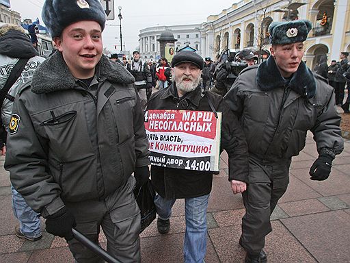 14.12.2008 Разгон &quot;Марша несогласных&quot; в Санкт-Петербурге