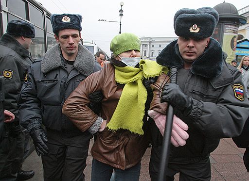 14.12.2008 Разгон &quot;Марша несогласных&quot; в Санкт-Петербурге