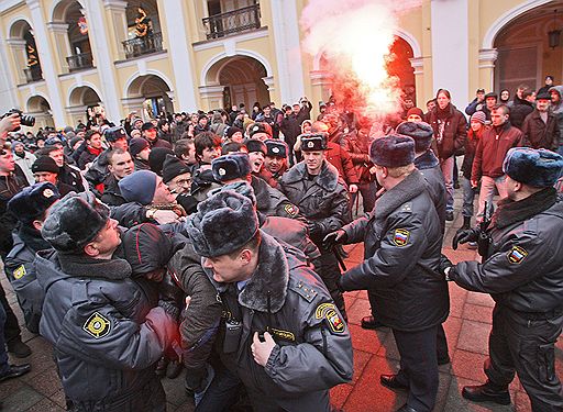 14.12.2008 Разгон &quot;Марша несогласных&quot; в Санкт-Петербурге