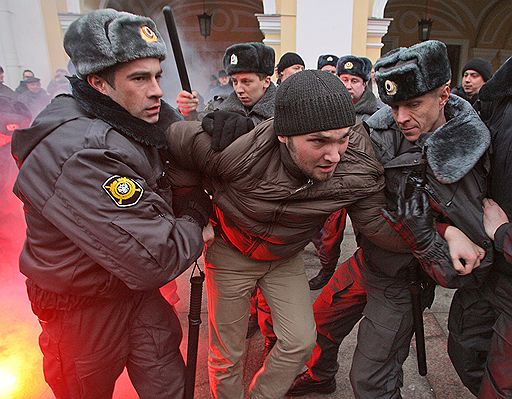 14.12.2008 Разгон &quot;Марша несогласных&quot; в Санкт-Петербурге