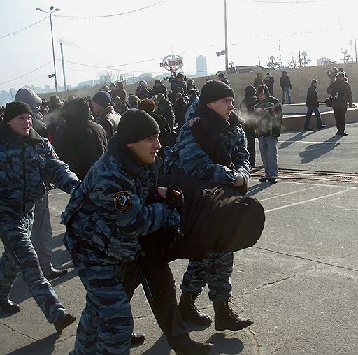 21.12.2008 Акции протеста против повышения таможенных пошлин на ввоз в страну иномарок.  Воронеж