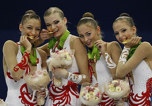 Россиянки Евгения Канаева, Ольга Капранова, Дарья Кондакова и Дарья Дмитриева (слева направо)
