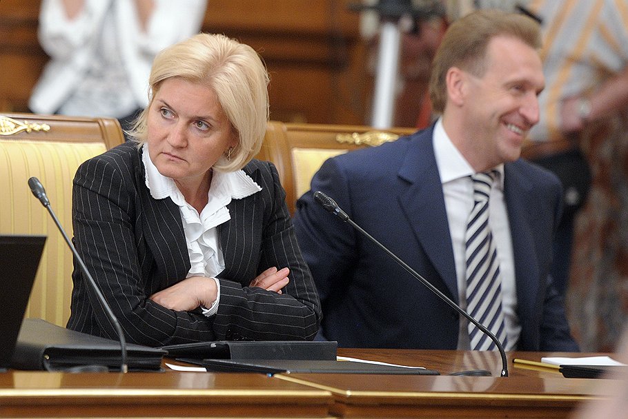 Вице-премьер Ольга Голодец и первый вице-премьер Игорь Шувалов