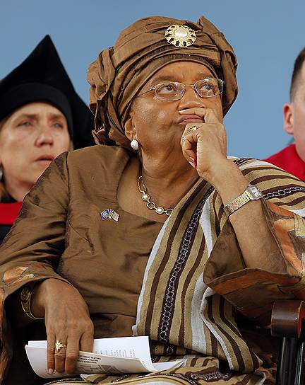 Эллен Джонсон-Серлиф, президент республики Либерия, лауреат Нобелевской премии мира и первая в истории Африки женщина, ставшая главой государства