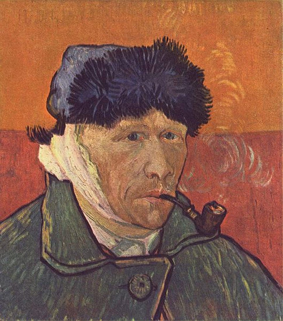 Ван гог автопортрет с отрезанным ухом и трубкой