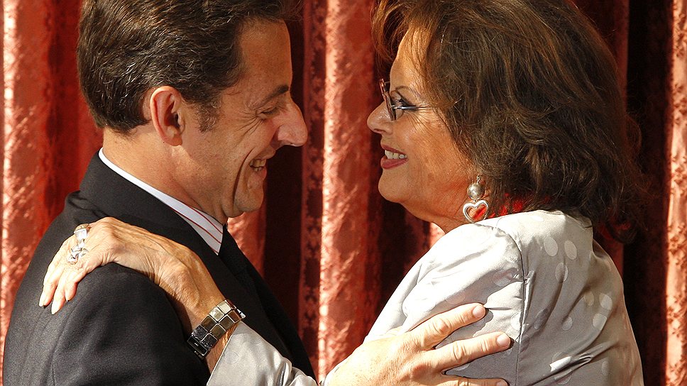 Клаудия Кардинале и Никола Саркози. 3 июля 2008 года