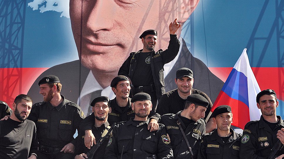 Сотрудники полка милиции специального назначения МВД Чеченской республики