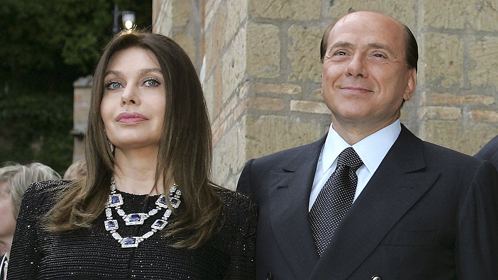Сильвио Берлускони с бывшей женой Вероникой Ларио