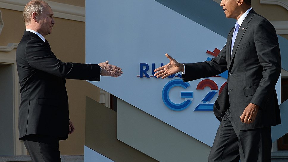 Президент России Владимир Путин и президент США Барак Обама на саммите G20