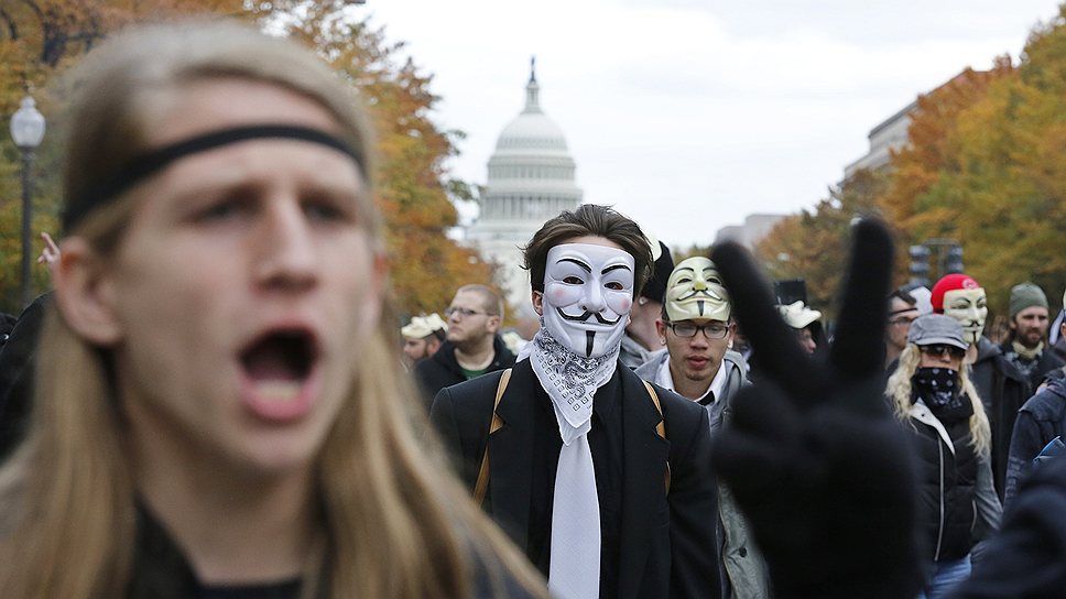 Участники марша в США прошли у стен Капитолия, выкрикивая антикоррупционные лозунги
