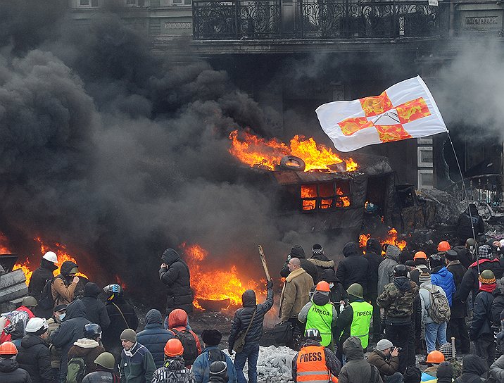 23 января. Массовые беспорядки в Киеве перекинулись на всю Украину