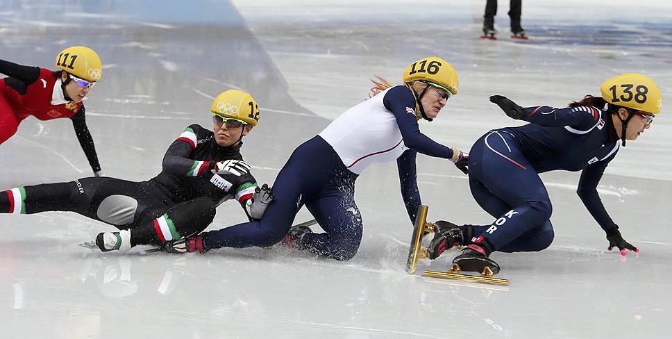 Китайская спортсменка Цзяжоу Ли стала чемпионкой Олимпийских игр в Сочи в шорт-треке на дистанции 500 метров