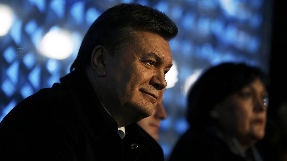 Президент Украины Виктор Янукович на церемонии открытия зимних Олимпийских игр в Сочи