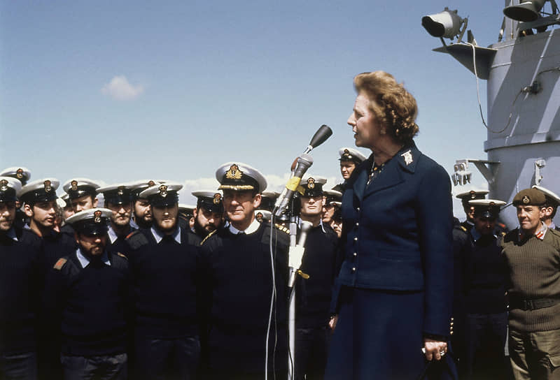 Фолклендская война привела к резкому росту популярности Маргарет Тэтчер и ее переизбранию на пост премьер-министра в 1983 году&lt;br>На фото: бывший премьер-министр Великобритании Маргарет Тэтчер