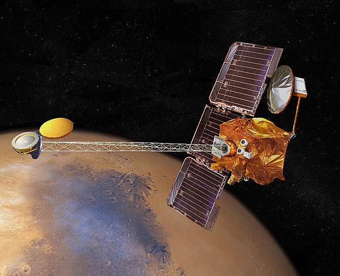 2001 год. Запущен «Марс Одиссей» — действующий орбитальный аппарат НАСА, исследующий Марс. Главная задача, стоящая перед аппаратом, заключается в изучении геологического строения планеты и поиске минералов
