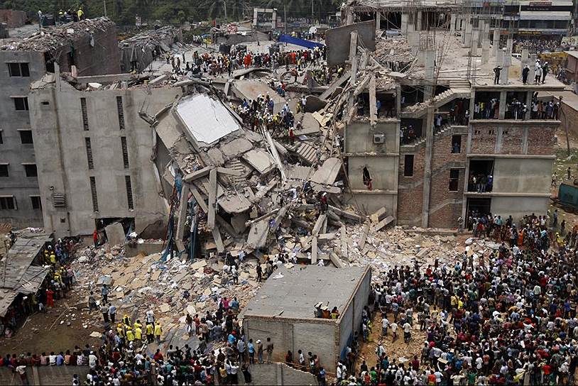 2013 год. Обрушение здания в Саваре (Бангладеш). Погибли 413 человек, ранены более 2200
