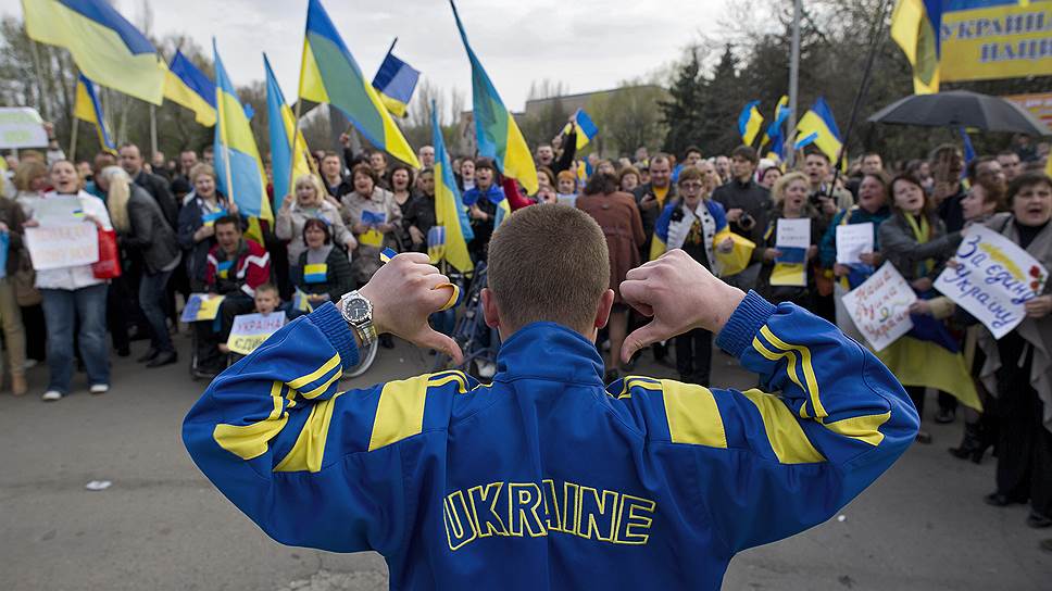17 апреля. Акция в поддержку единства Украины в Краматорске