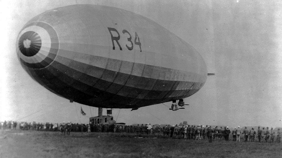 1919 год. Британский дирижабль R34 стал первым аппаратом легче воздуха, пересекшим Атлантику 