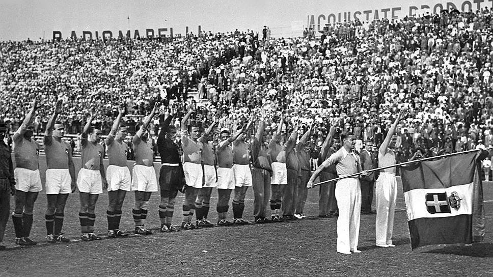 На чемпионате мира 1934 года в Италии на стадии 1/8 финала хозяева турнира разгромили США со счетом 7:1