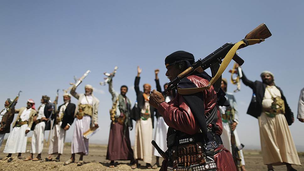 Исламисты группировки Хоутхи в Архабе, Йемен