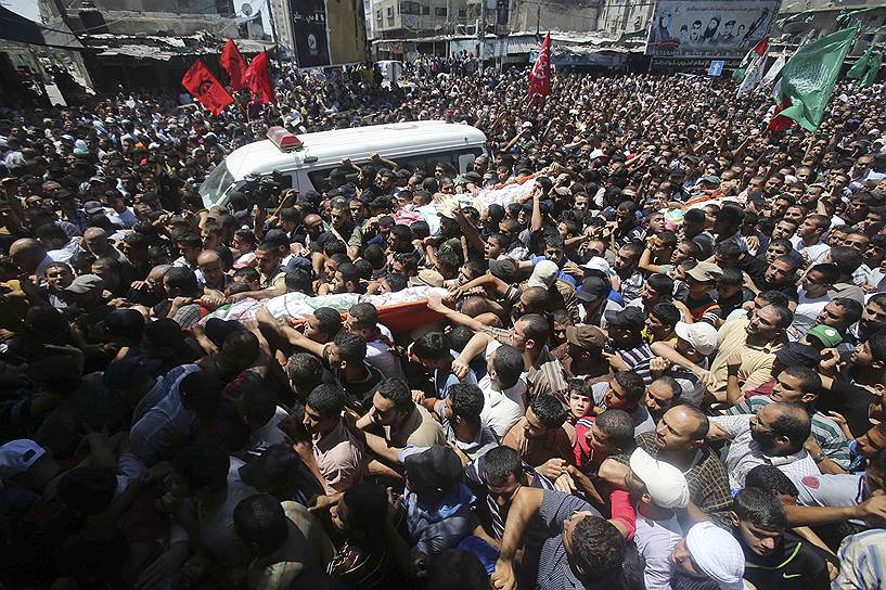 Похороны погибших командиров Хамас в Рафахе, сектор Газа