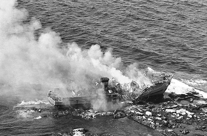 1963 год. Минный тральщик Grouse сел на мель около мыса Кейп-Энн