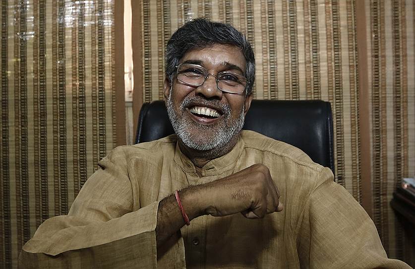 60-летний индиец Кайлаш Сатьяртхи, глава организации Bachpan Bachao Andolan 