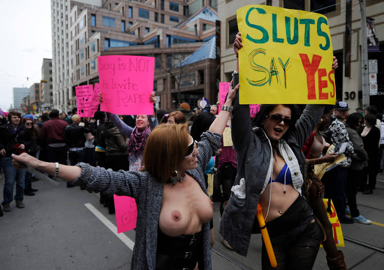 В 2011 году в Торонто проводится первая акция SlutWalk, направленная против убеждения, что женщины сами провоцируют насилие и домогательства откровенным внешним видом. В последующие годы акция переросла в мировое движение