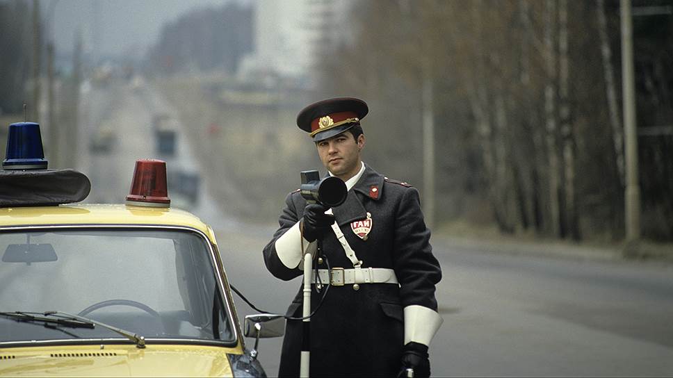1986 год. Инспектор ГАИ на дежурстве
