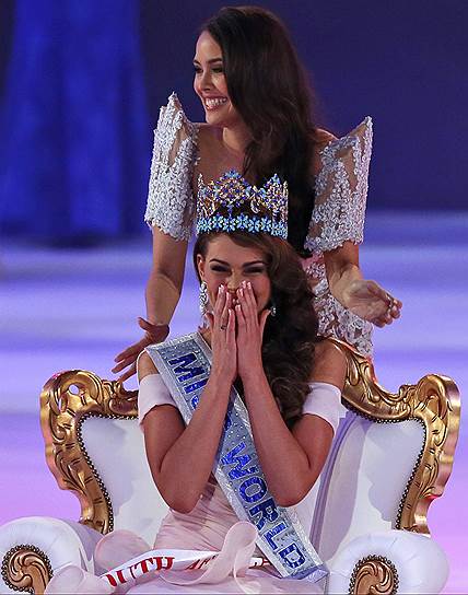 «Мисс мира-2014» Ролен Штраусс и «Мисс мира-2013» Меган Янг
