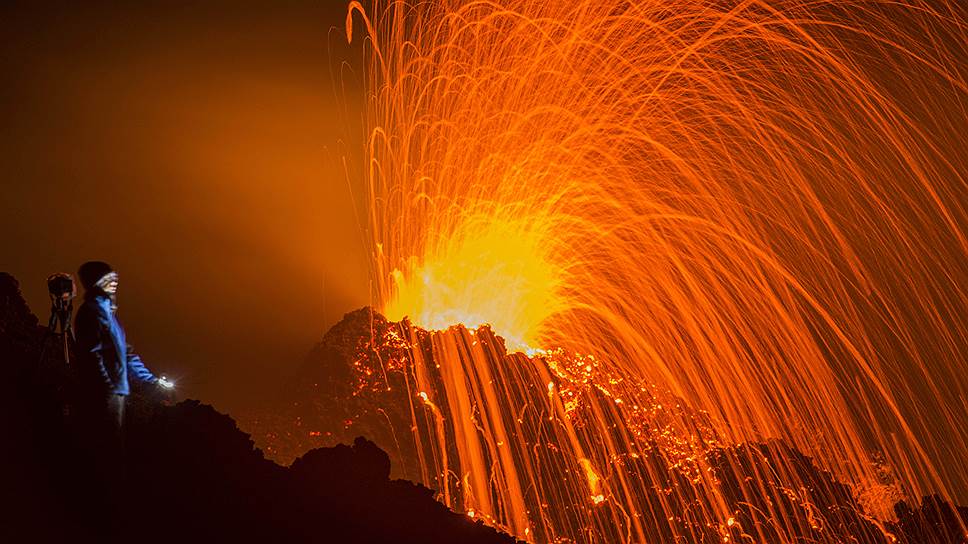 Остров Реюньон. Извержение вулкана Питон-де-ла-Фурнез