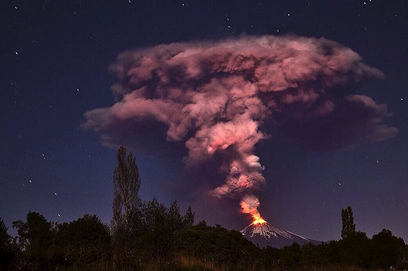 Вильяррика, Чили. Извержение вулкана Вильяррика