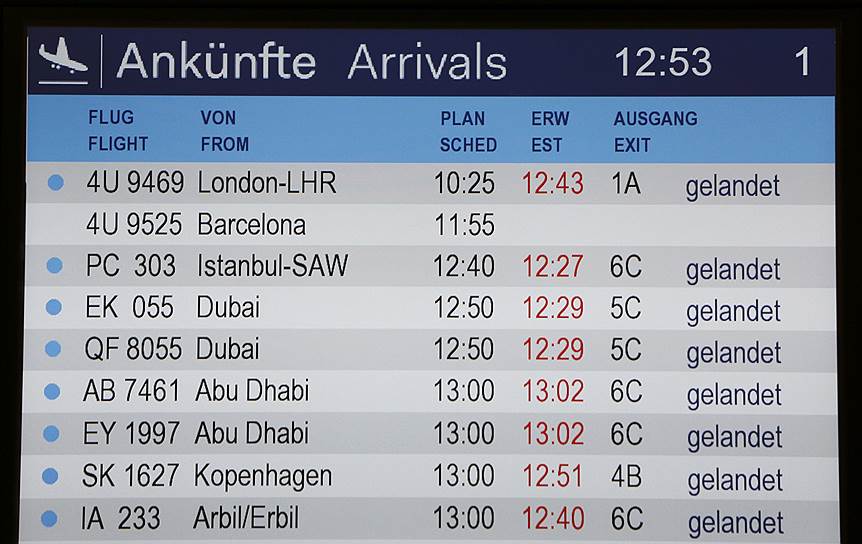 Аэропорт Дюссельдорфа, куда направлялся потерпевший крушение Airbus 320, открыл «горячую линию»
