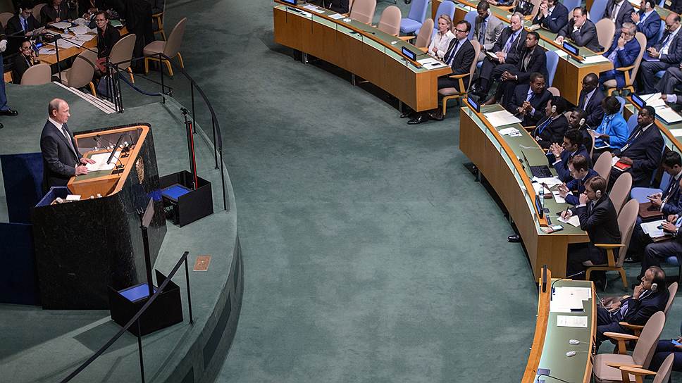 28 сентября. Президент России Владимир Путин выступил в Нью-Йорке на Генассамблее ООН
